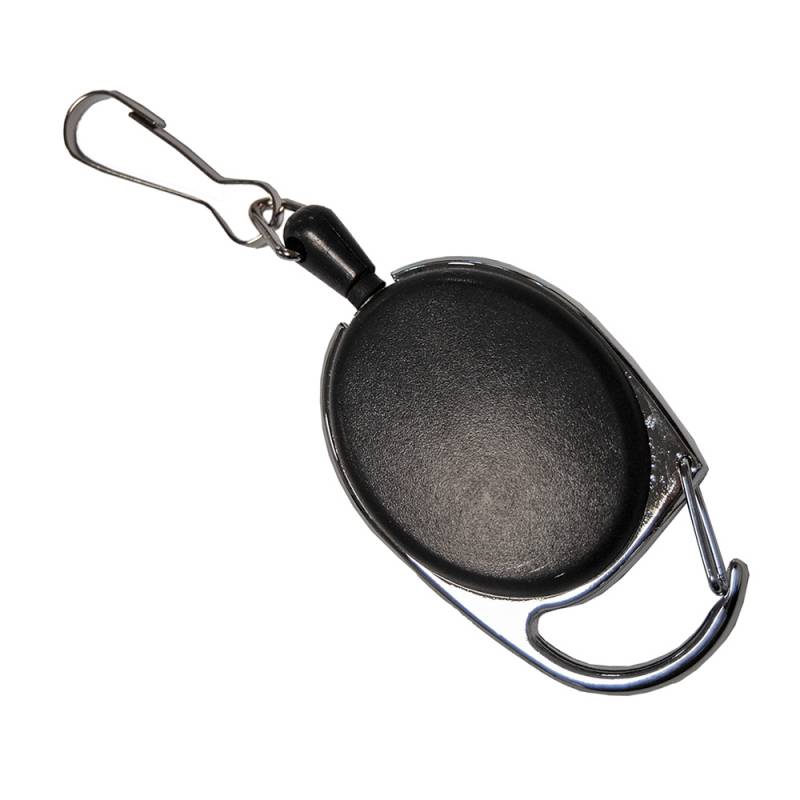 Yoyo med krog og karabin, 45cm udtr&aelig;k, sort