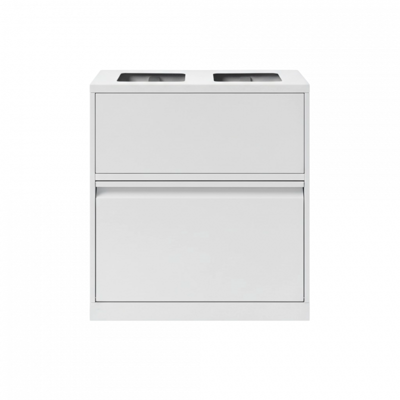 Bica 880 affaldsbeholder 80 liter med låg og op til 11 rum hvid