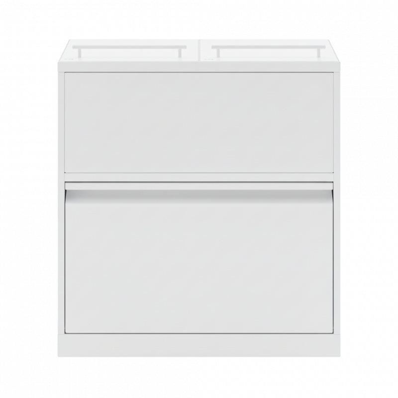 Bica 881 affaldsbeholder 80 liter med låg og op til 11 rum hvid