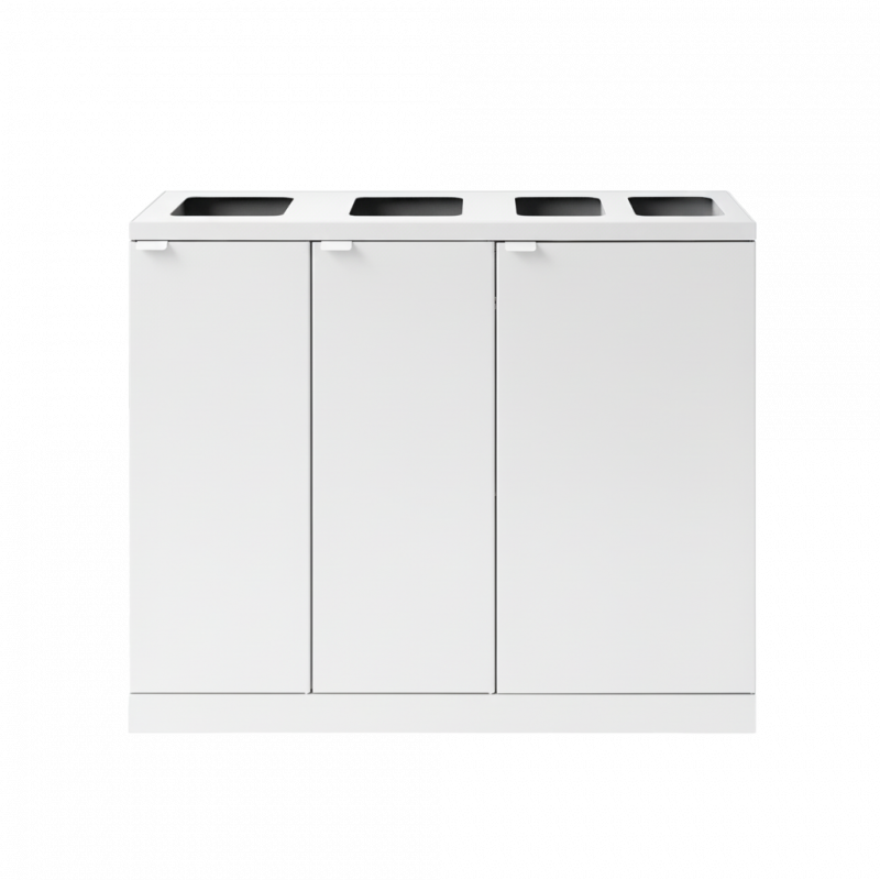 Bica 950 affaldsbeholder 220 liter 2x65 + 2x45 liter hvid