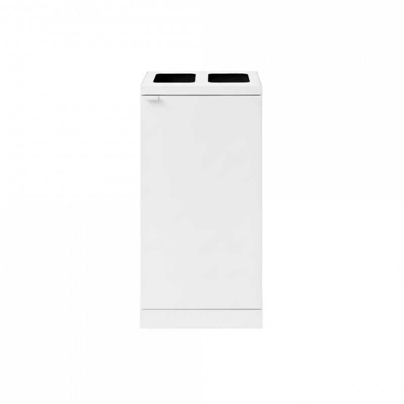 Bica 951 affaldsbeholder til sortering 2x45 liter åben hvid
