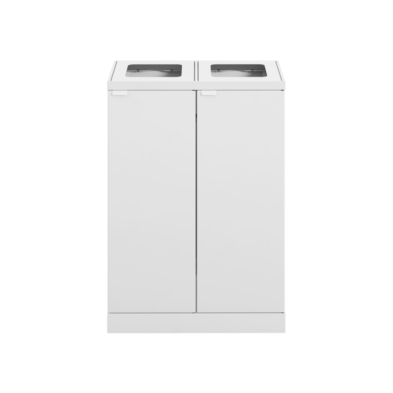 Bica Click-on affaldssortering grundmodel 2x65 liter hvid