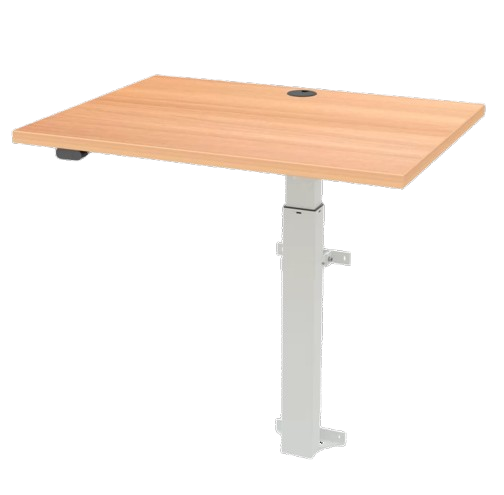 Conset 501-9 Hæve-Sænkebord Til Væg 80X60Cm Bøg Med Hvidt Stel