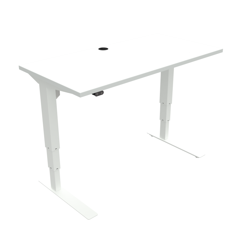 ConSet 501-37 hæve-sænke bord 120x60cm hvid med hvidt stel