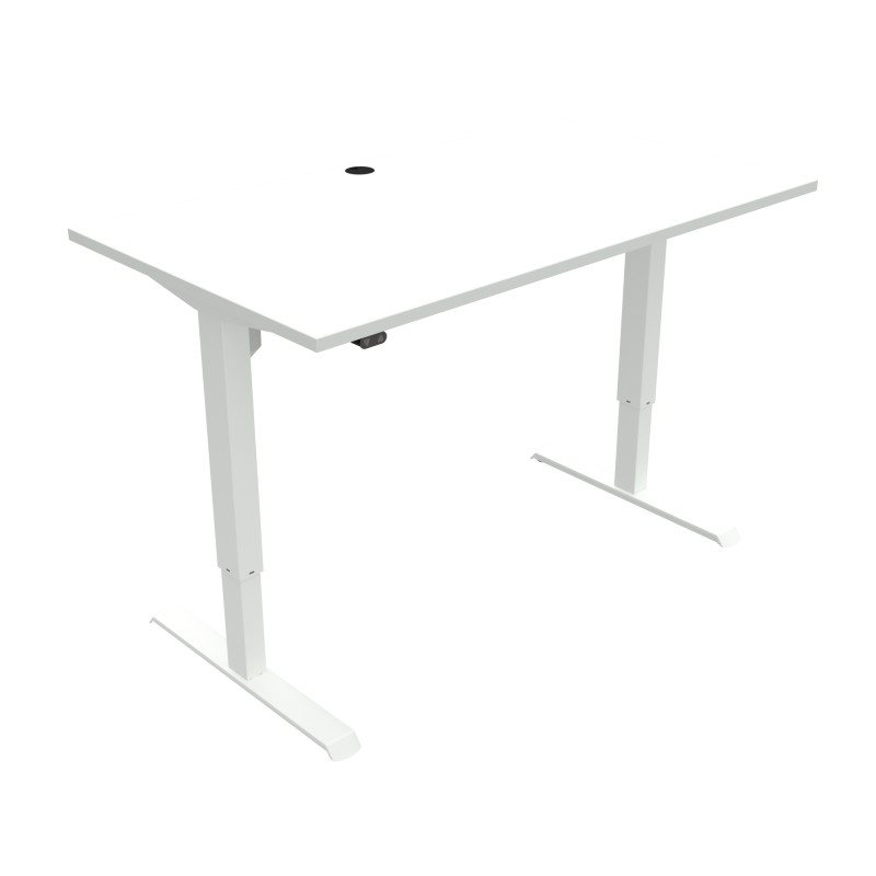 ConSet 501-33 hæve-sænke bord 140x80cm hvid med hvidt stel