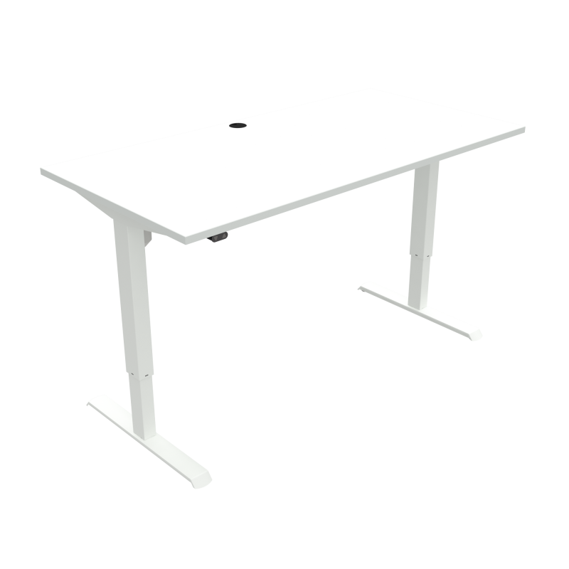 ConSet 501-33 hæve-sænke bord 160x80cm hvid med hvidt stel