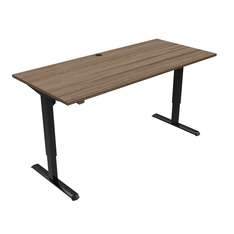 ConSet 501-33 hæve-sænke bord 180x80cm valnød med sort stel
