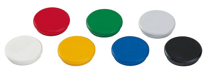 Dahle magneter Ø32mm rund assorterede farver