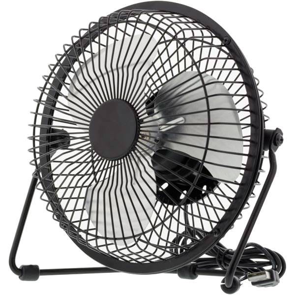 USB Ventilator 13cm (Aluminium) Sort