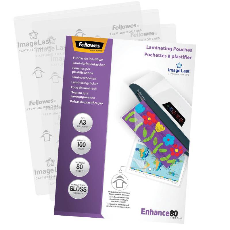 Fellowes lamineringslommer A3 80 mic gloss