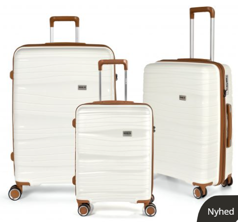 RW Travel Alfrida Kuffertsæt i 3 størrelser hvid