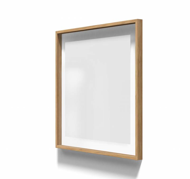 Lintex A01 glastavle i ramme 100x100cm Pure, hvid