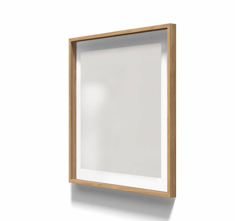 Lintex A01 glastavle i ramme 100x100cm Soft, lys beige