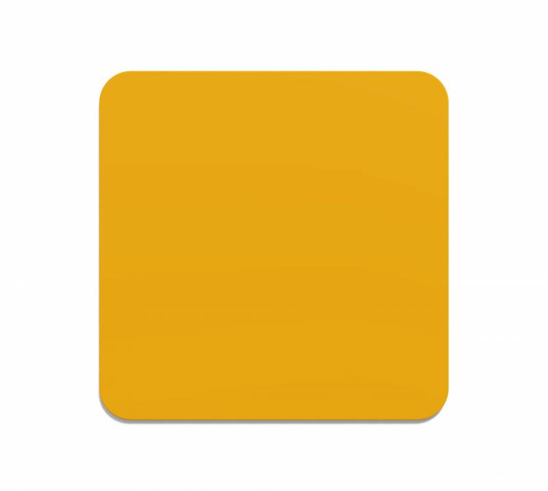 Lintex Curve Silk glastavle 100x100cm Bright, gul