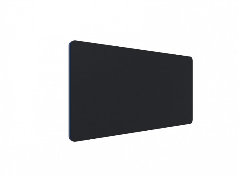 Lintex Edge Table bordskærmvæg 140x70cm sort med blå liste