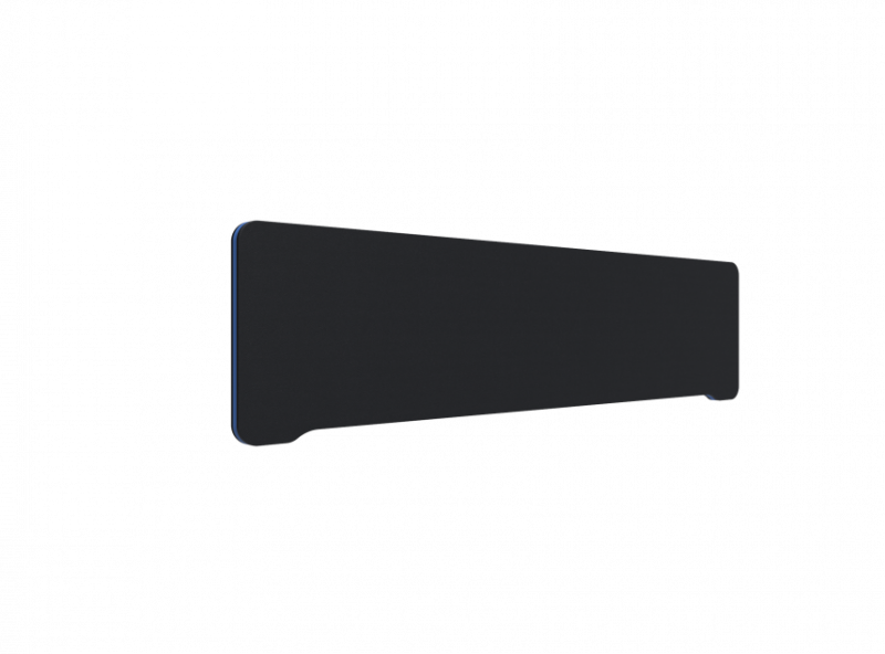 Lintex Edge Table bordskærmvæg 160x40cm sort med blå liste