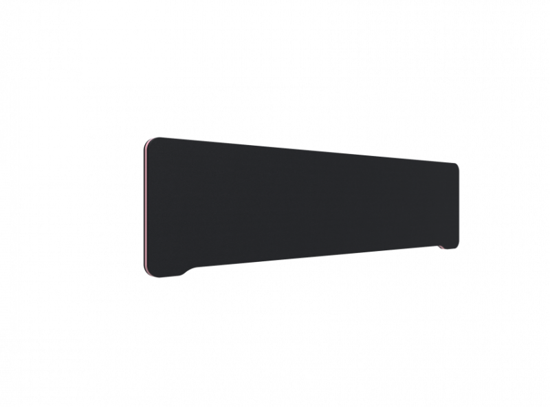 Lintex Edge Table bordskærmvæg 160x40cm sort med rosa liste