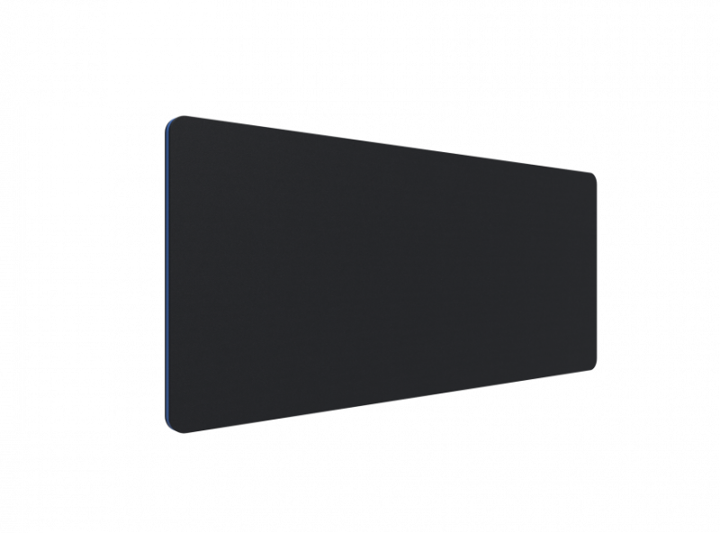 Lintex Edge Table bordskærmvæg 160x70cm sort med blå liste