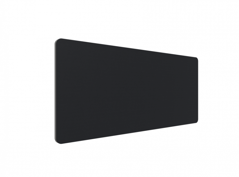 Lintex Edge Table bordskærmvæg 160x70cm sort med grå liste