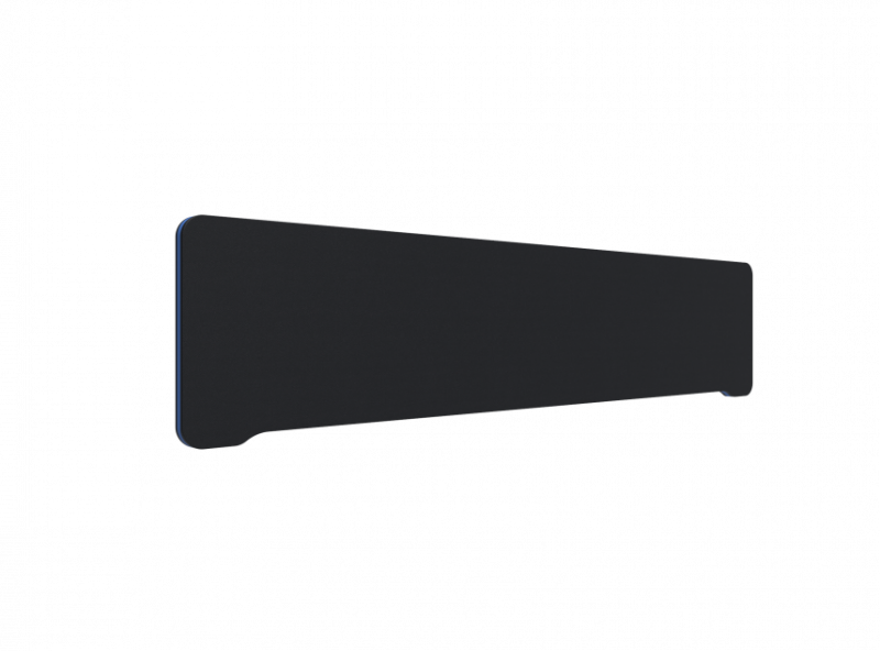 Lintex Edge Table bordskærmvæg 180x40cm sort med blå liste