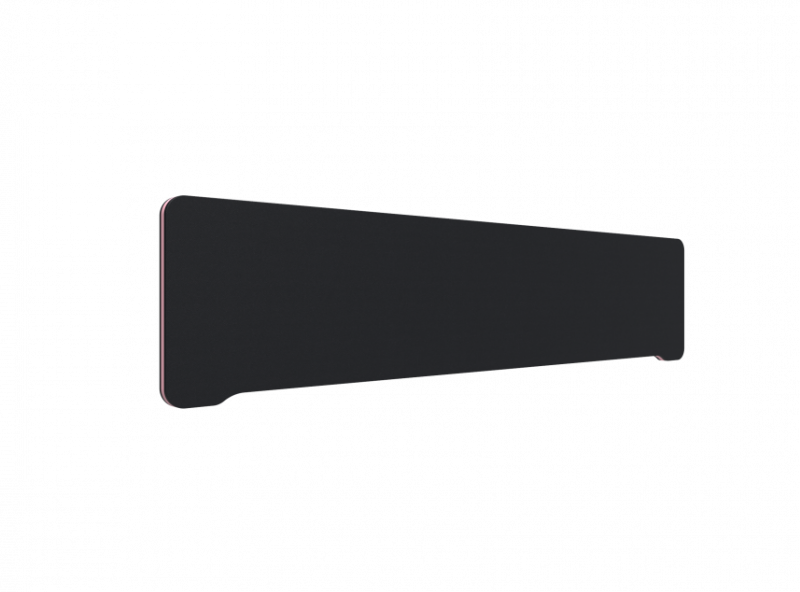 Lintex Edge Table bordskærmvæg 180x40cm sort med rosa liste