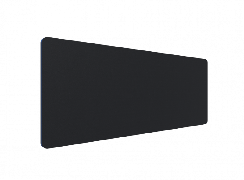 Lintex Edge Table bordskærmvæg 180x70cm sort med blå liste