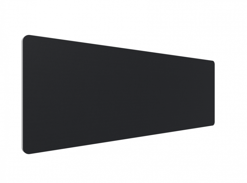 Lintex Edge Table bordskærmvæg 200x70cm sort med hvid liste