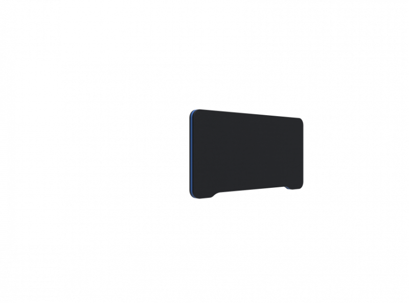 Lintex Edge Table bordskærmvæg 80x40cm sort med blå liste