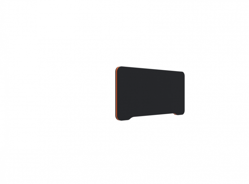 Lintex Edge Table bordskærmvæg 80x40cm sort med orange liste