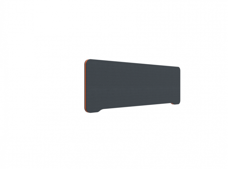 Lintex Edge Table bordskærmvæg 120x40cm mørk grå med orange liste