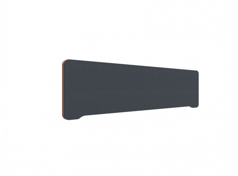 Lintex Edge Table bordskærmvæg 160x40cm mørk grå med orange liste