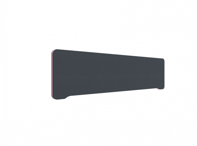 Lintex Edge Table bordskærmvæg 160x40cm mørk grå med rosa liste