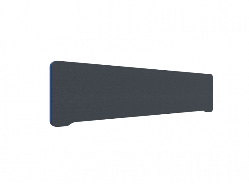 Lintex Edge Table bordskærmvæg 180x40cm mørk grå med blå liste