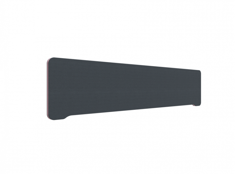Lintex Edge Table bordskærmvæg 180x40cm mørk grå med rosa liste
