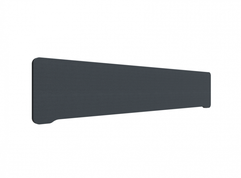 Lintex Edge Table bordskærmvæg 200x40cm mørk grå med sort liste