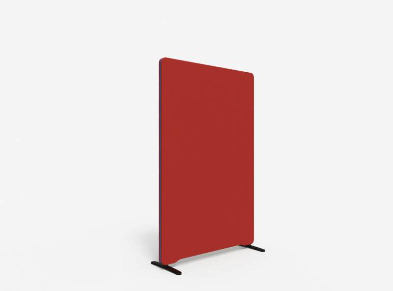 Lintex Edge Floor skærmvæg 100x150cm rød med blå liste