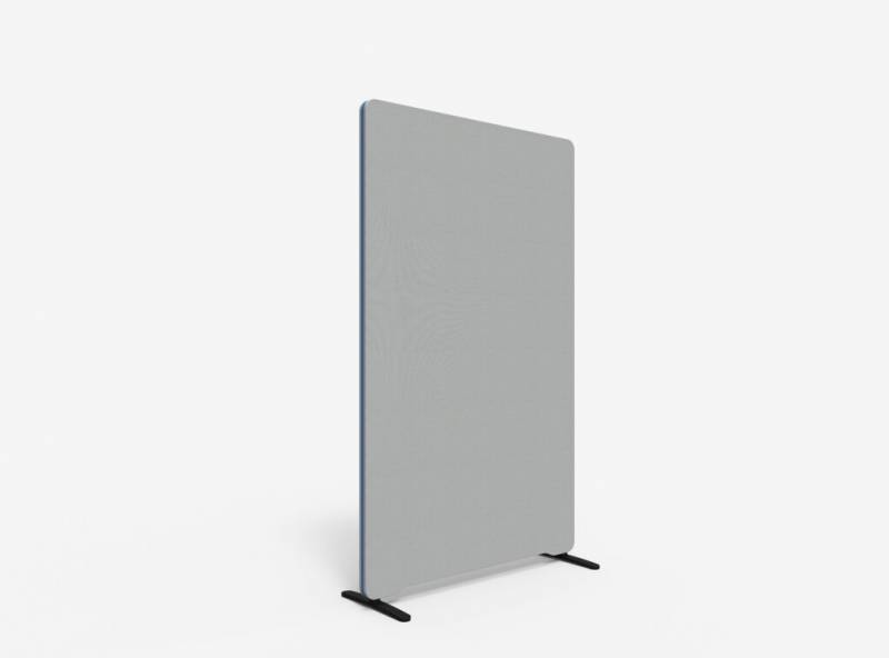 Lintex Edge Floor skærmvæg 100x165cm grå med blå liste