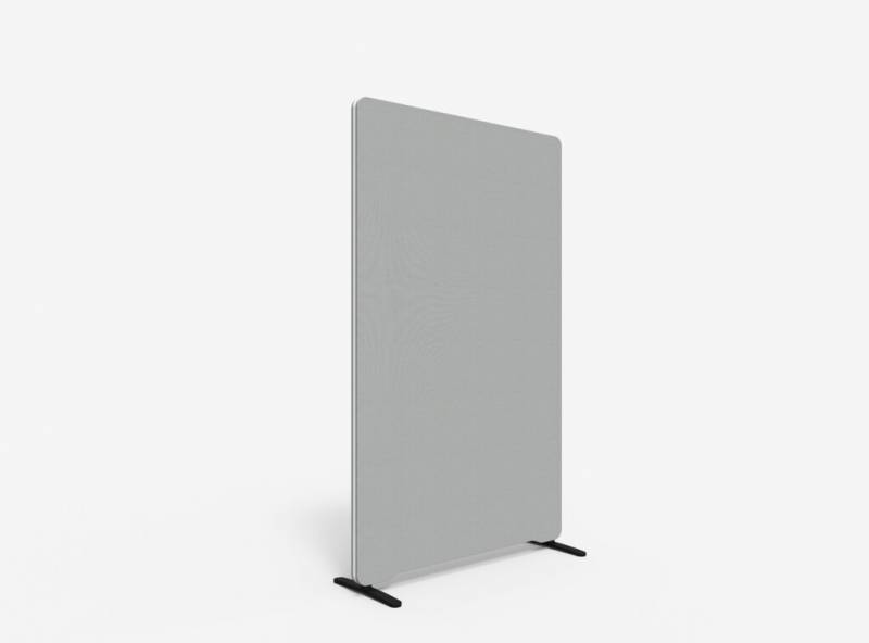 Lintex Edge Floor skærmvæg 100x165cm grå med hvid liste
