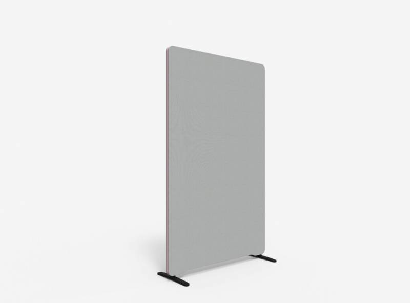 Lintex Edge Floor skærmvæg 100x165cm grå med rosa liste