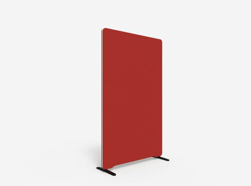 Lintex Edge Floor skærmvæg 100x165cm rød med hvid liste