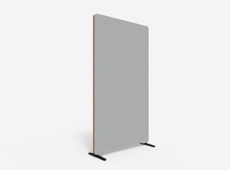 Lintex Edge Floor skærmvæg 100x180cm grå med orange liste