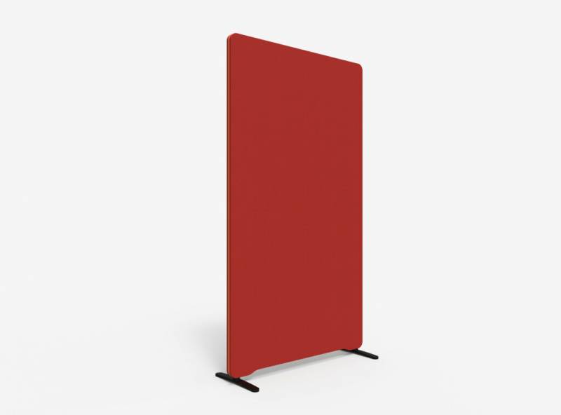 Lintex Edge Floor skærmvæg 100x180cm rød med orange liste