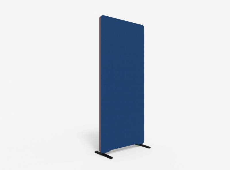 Lintex Edge Floor skærmvæg 80x180cm blå med orange liste