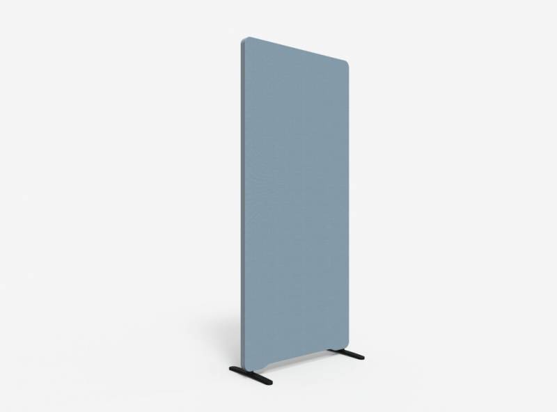 Lintex Edge Floor skærmvæg 80x180cm dueblå med grå liste