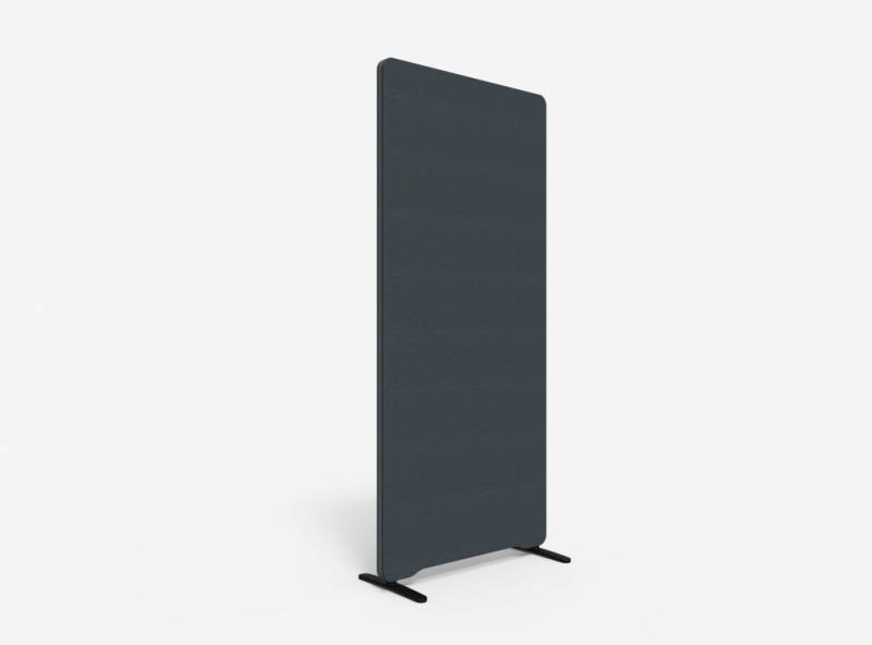 Lintex Edge Floor skærmvæg 80x180cm mørk grå med mørkegrå liste