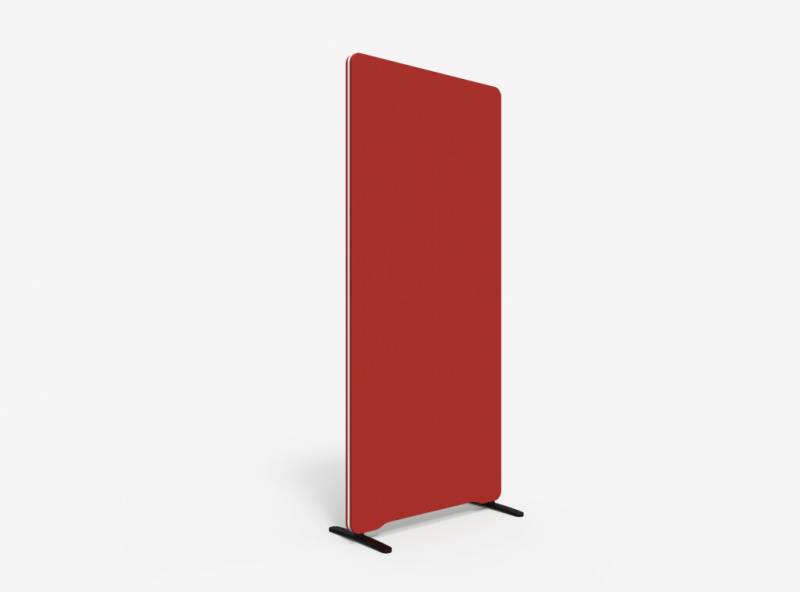 Lintex Edge Floor skærmvæg 80x180cm rød med hvid liste