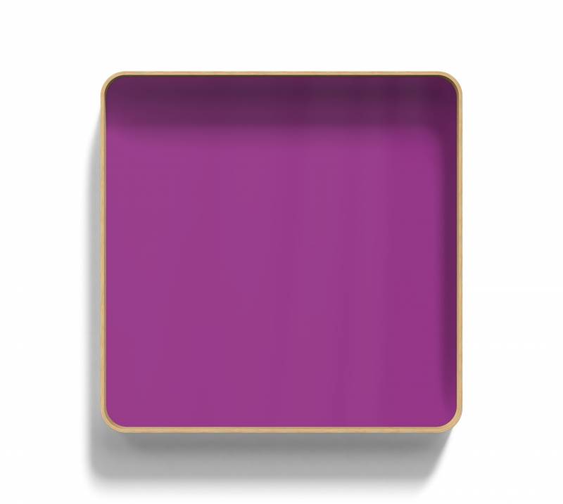 Lintex Frame glastavle med egetræsramme 100x100cm Vivid, violet