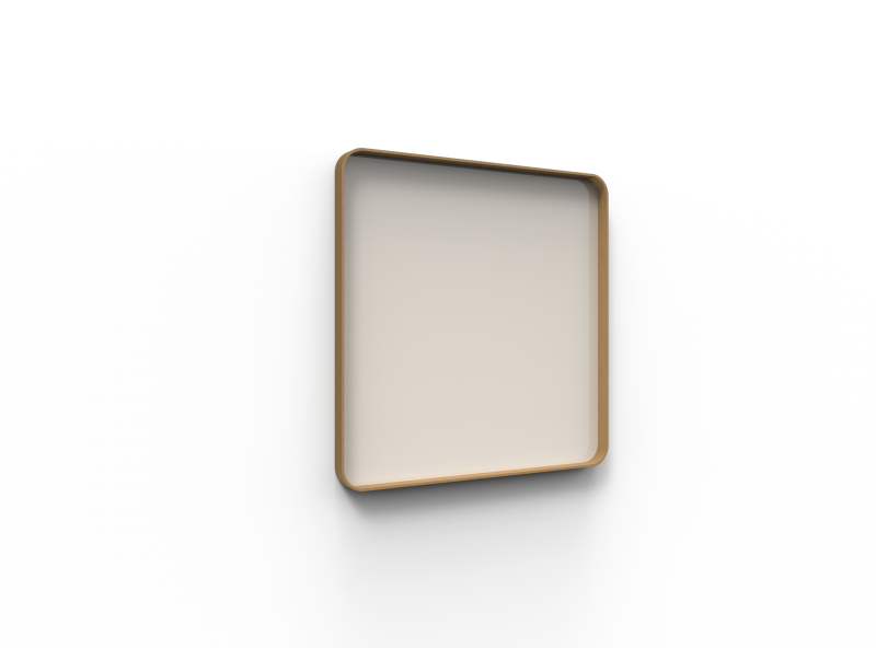 Lintex Frame Wall glastavle med egetræsramme 100x100cm Lazy, lys brun