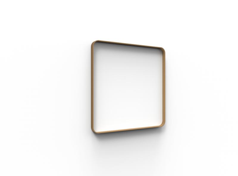 Lintex Frame Wall glastavle med egetræsramme 100x100cm Pure, hvid