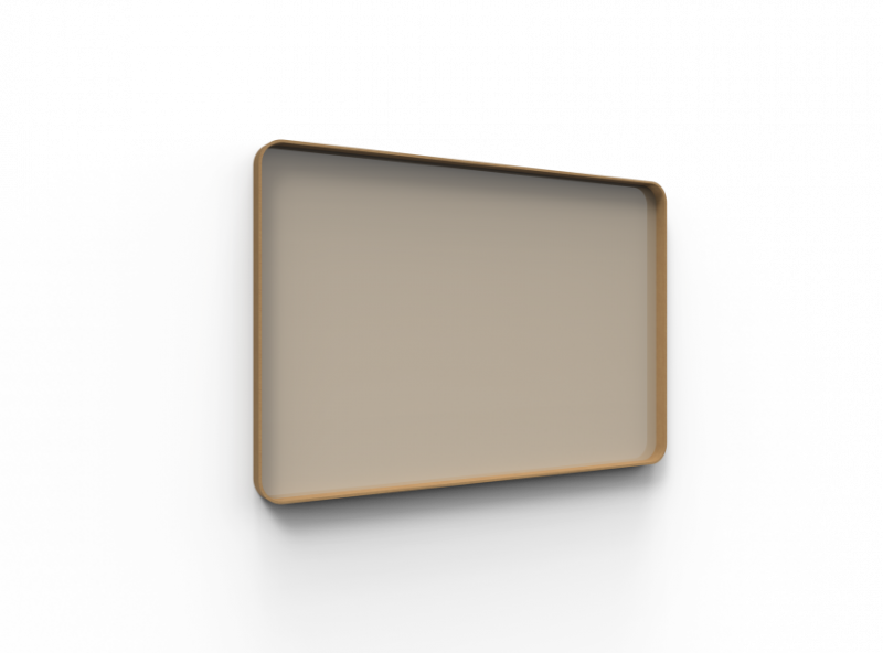 Lintex Frame Wall glastavle med egetræsramme 150x100cm Cozy, brun